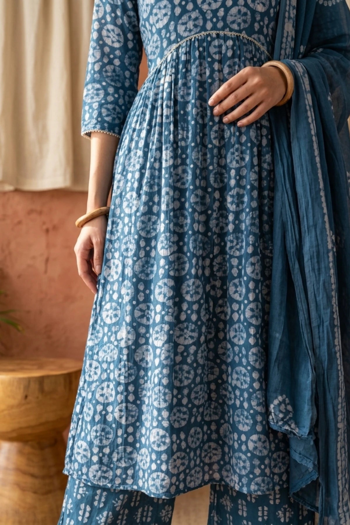 Crushed Batik in Alia’s Anarkali Suit