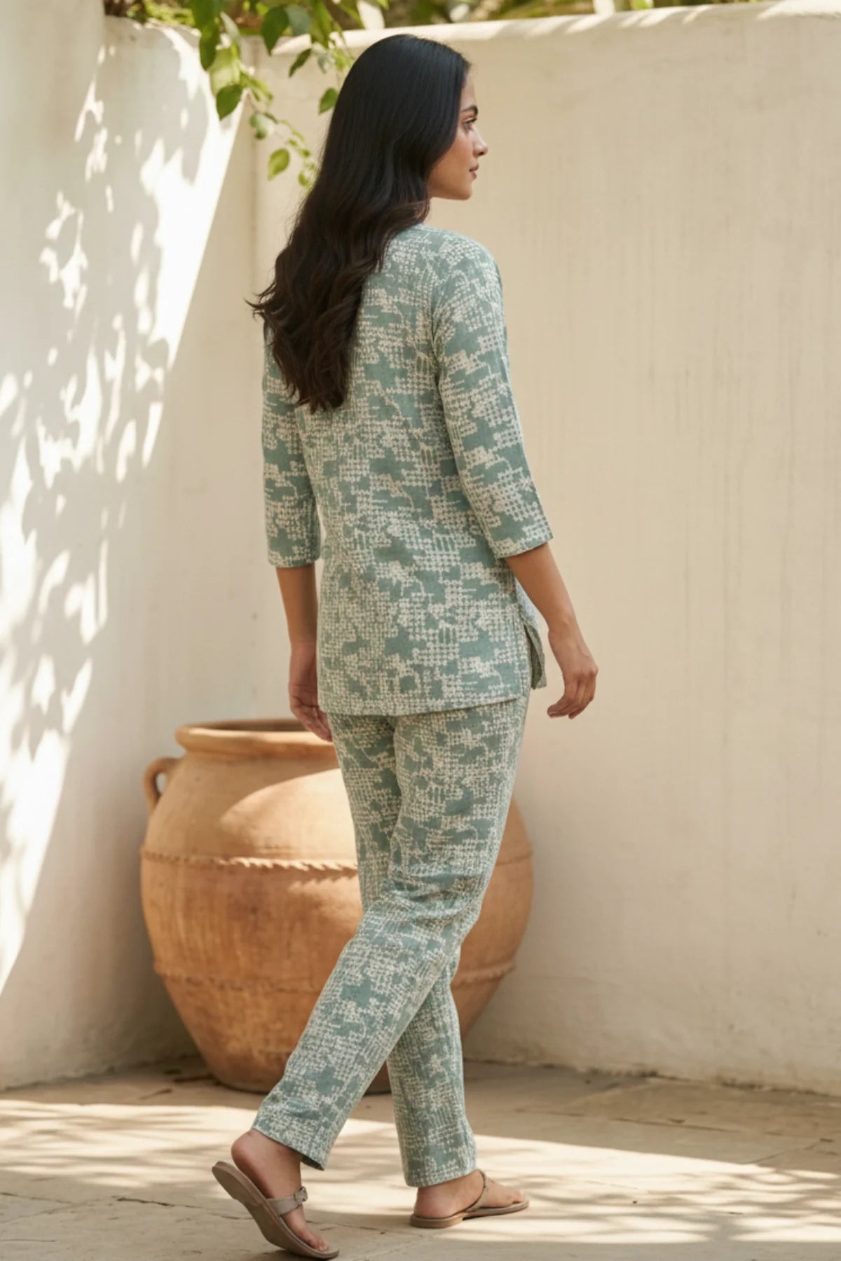 Out & About Batik Set – side view | handcrafted batik ethnic wear for women | Shades of You