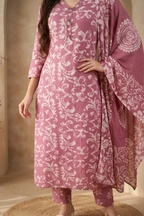 Batik Suit in Fog Lavendar