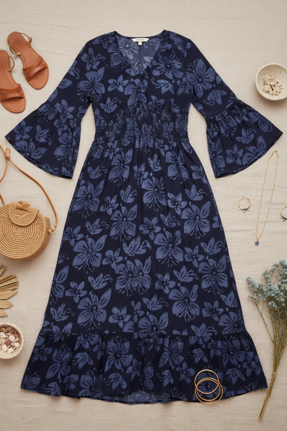 Monsoon Muse Batik Maxi – detail shot | handcrafted batik ethnic wear for women | Shades of You