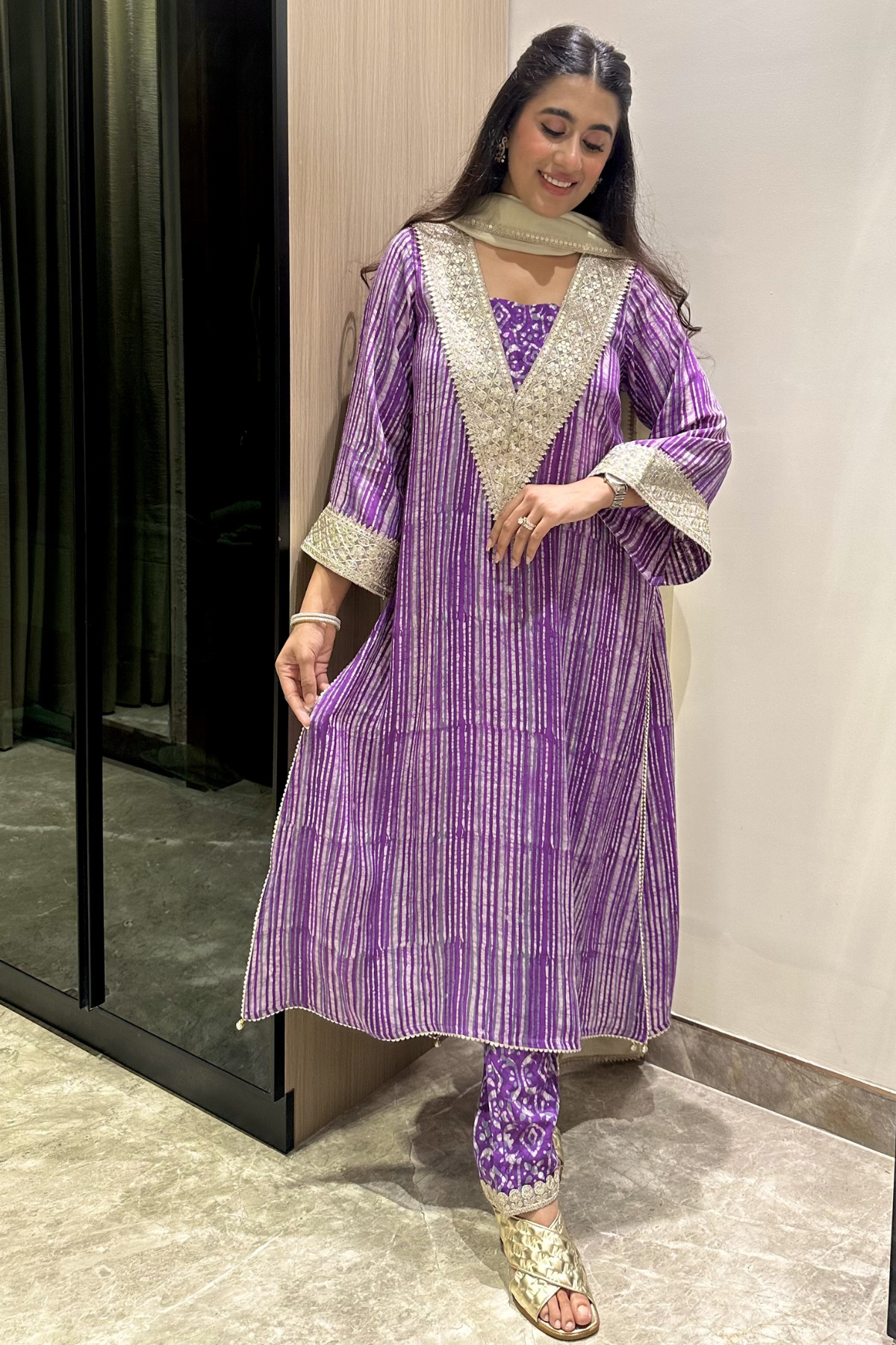 Amethyst Batik Suit Set