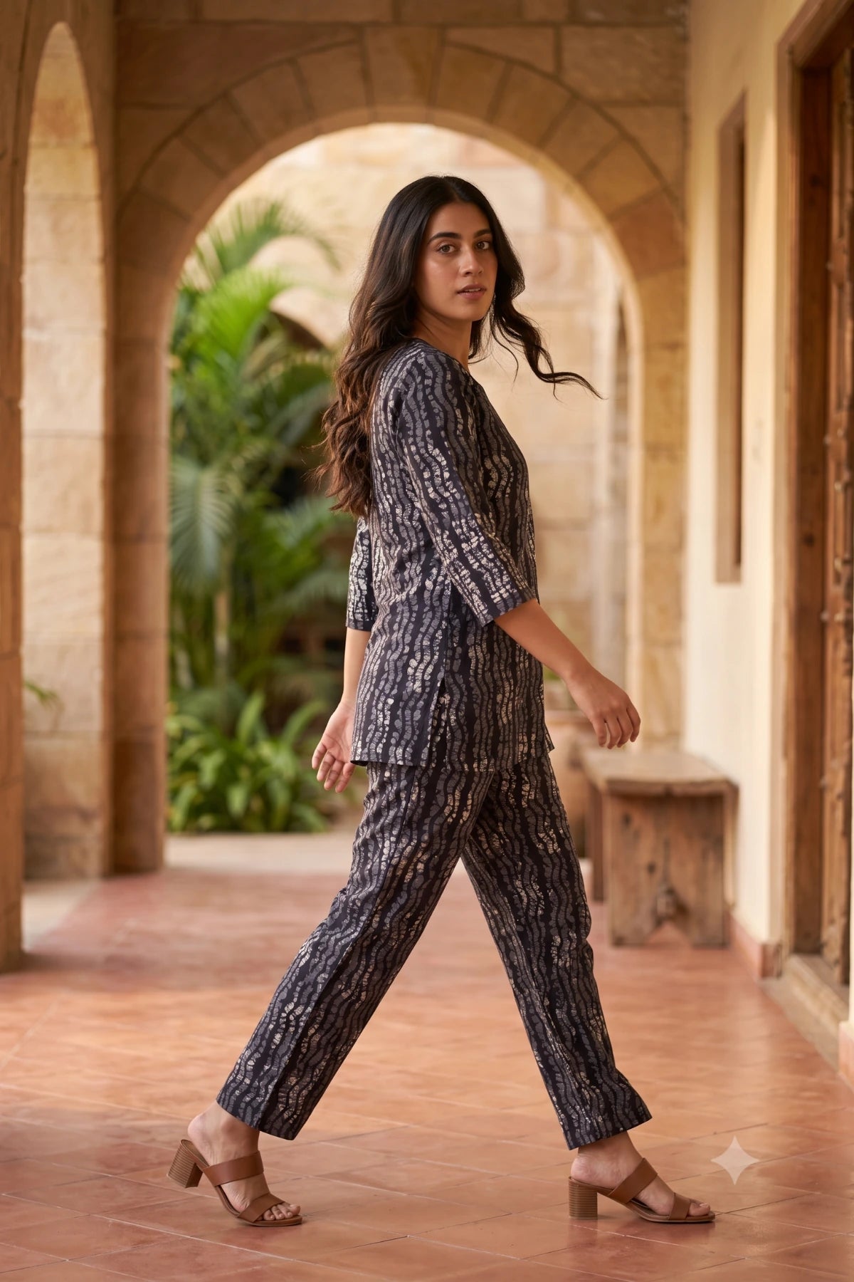Batik Twilight Co-Ord Set - Black
