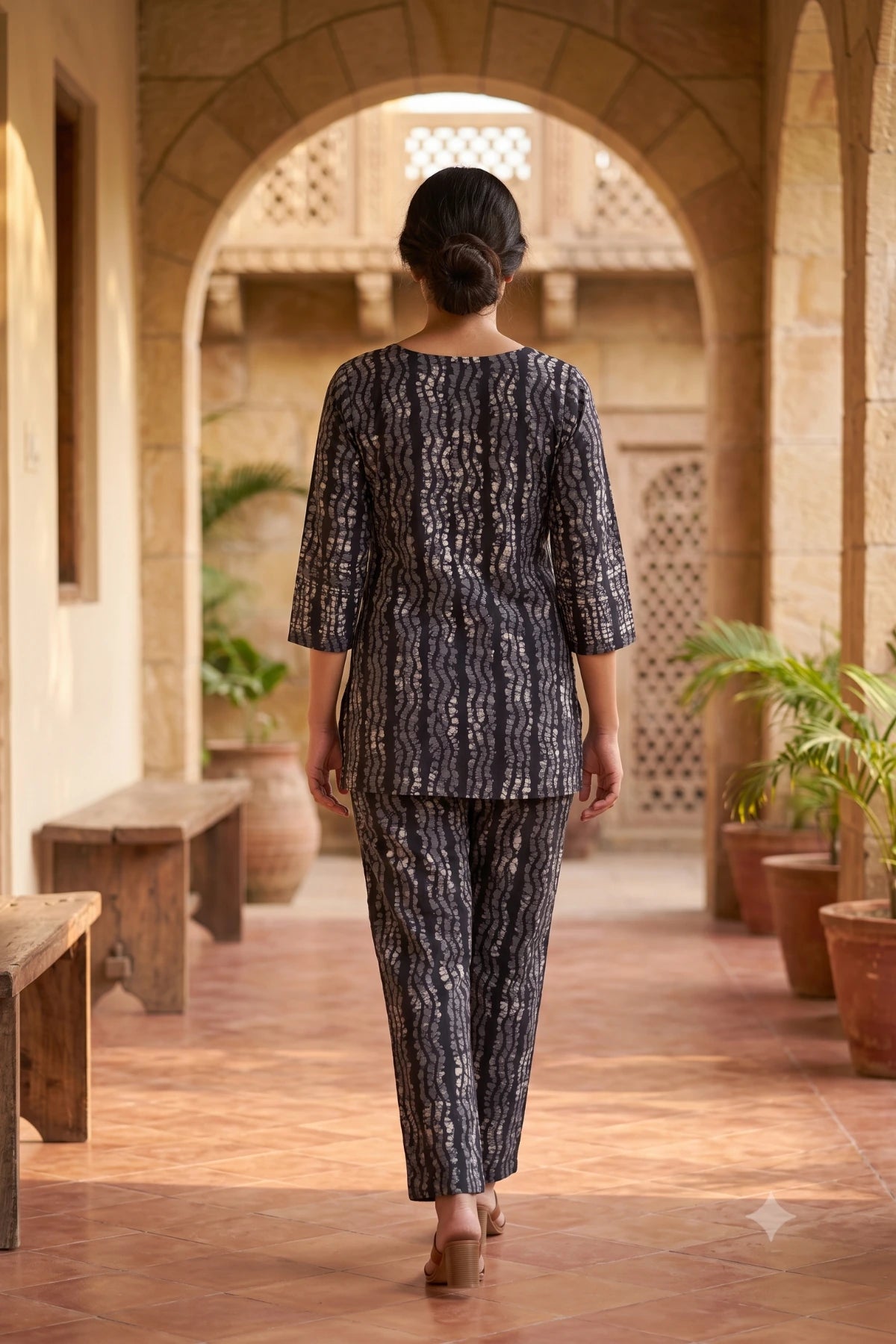 Batik Twilight Co-Ord Set - Black