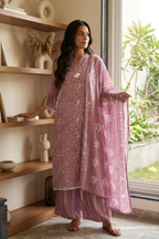 Batik Crazy In Love Suit Set - Lavender