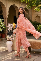 Rose Handprinted Batik Suit Set