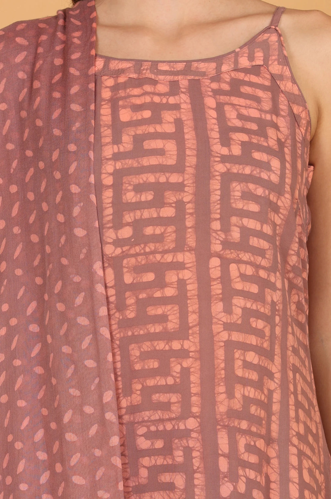 Batik Lint Noodle Strap Suit Set