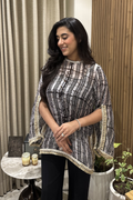 Noir Silk Batik Cape Tunic