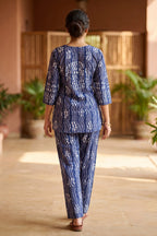 Batik Twilight Co-Ord Set - Navy