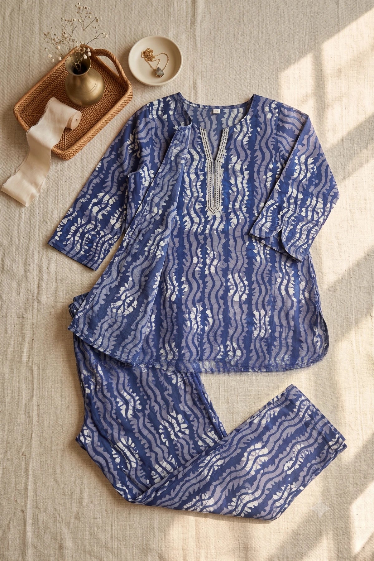 Batik Twilight Co-Ord Set - Navy