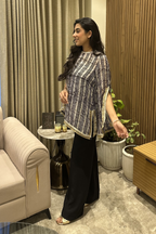 Noir Silk Batik Cape Tunic