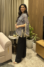 Noir Silk Batik Cape Tunic