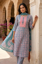 Pink Fern Batik Suit Set – styled look | handcrafted batik ethnic wear for women | Shades of You
