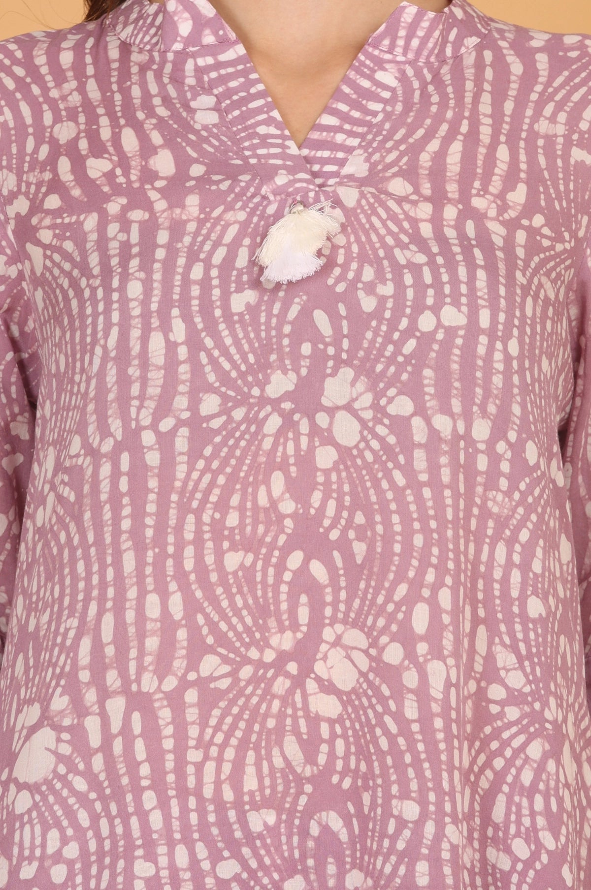 Batik Crazy In Love Suit Set - Lavender