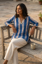 Cotton Satin Batik Handprinted Tunic