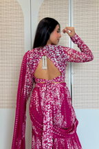 Kira Batik Drape Saree Set