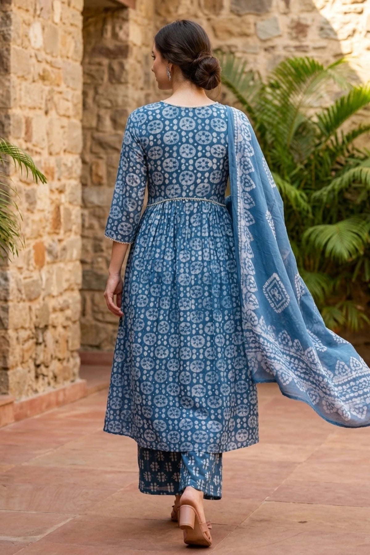 Crushed Batik in Alia’s Anarkali Suit