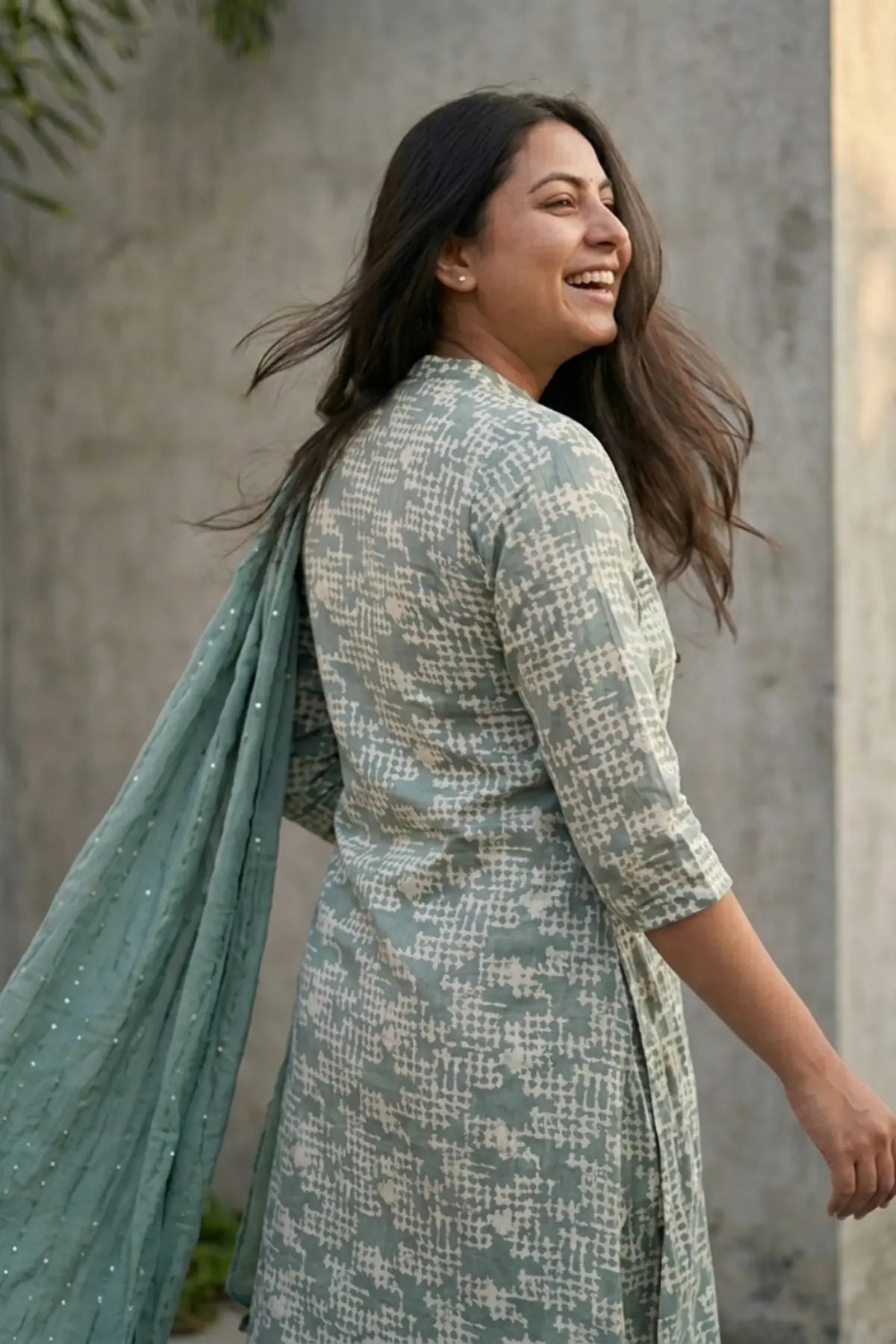 Smoke Glow Batik Set – styled look | handcrafted batik ethnic wear for women | Shades of You