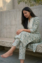 Smoke Glow Batik Set – alternate angle | handcrafted batik ethnic wear for women | Shades of You