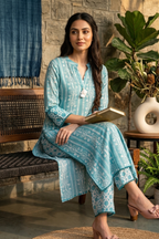 Batik Crazy In Love Suit Set - Blue