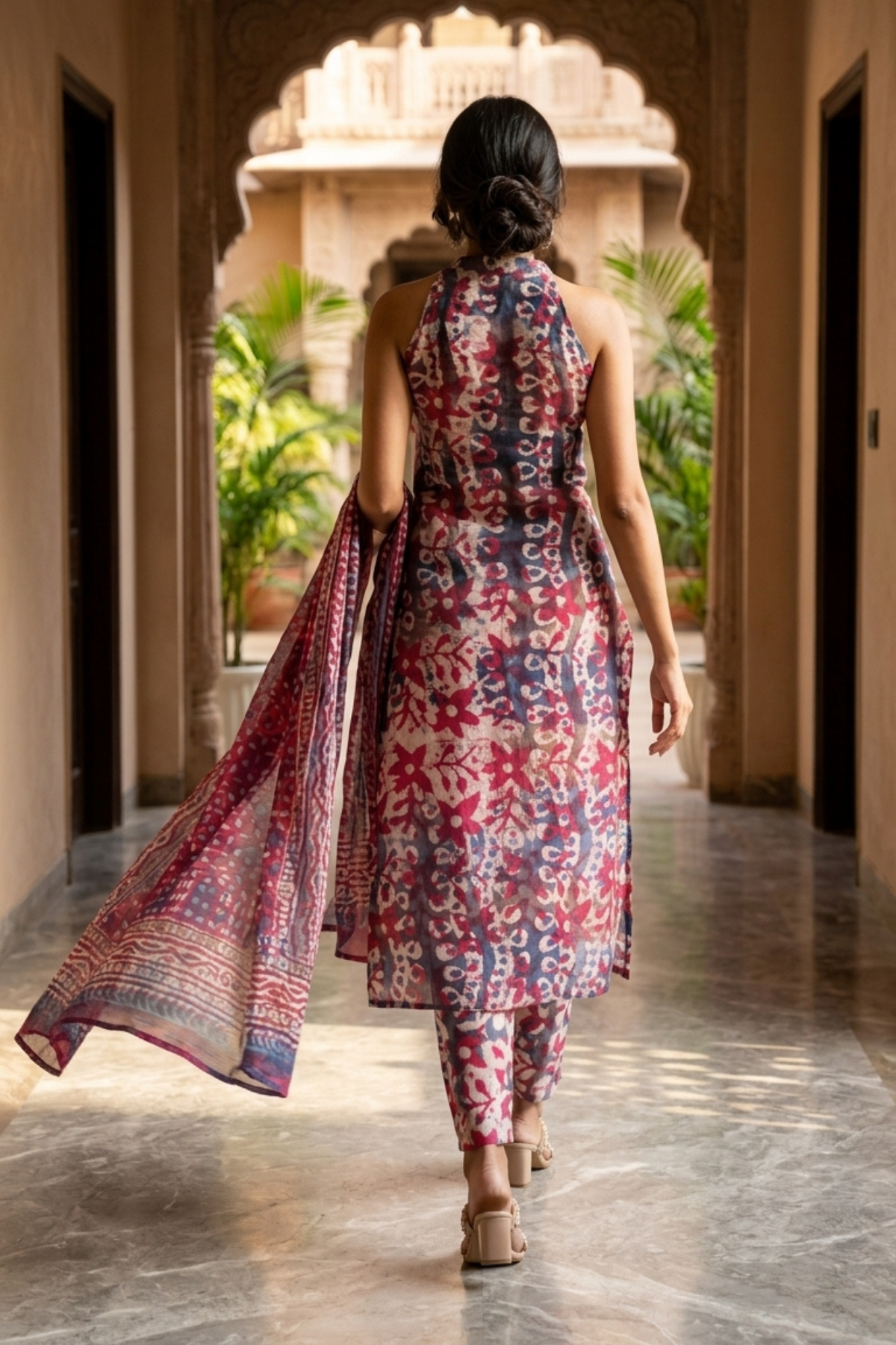 Batik & Tie Dye's Love Child – model closeup | handcrafted batik ethnic wear for women | Shades of You
