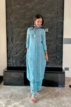 Batik Crazy In Love Suit Set - Blue