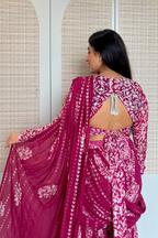 Kira Batik Drape Saree Set