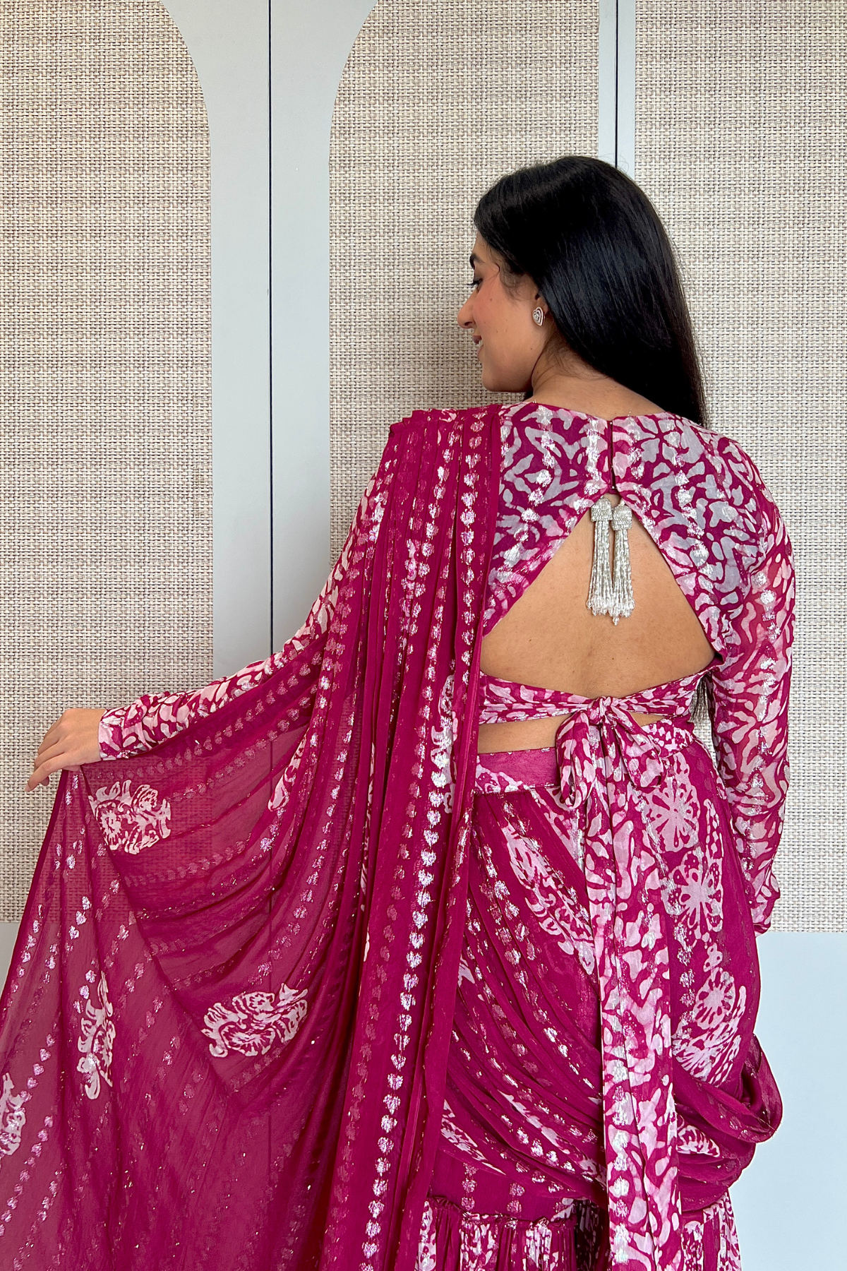 Kira Batik Drape Saree Set