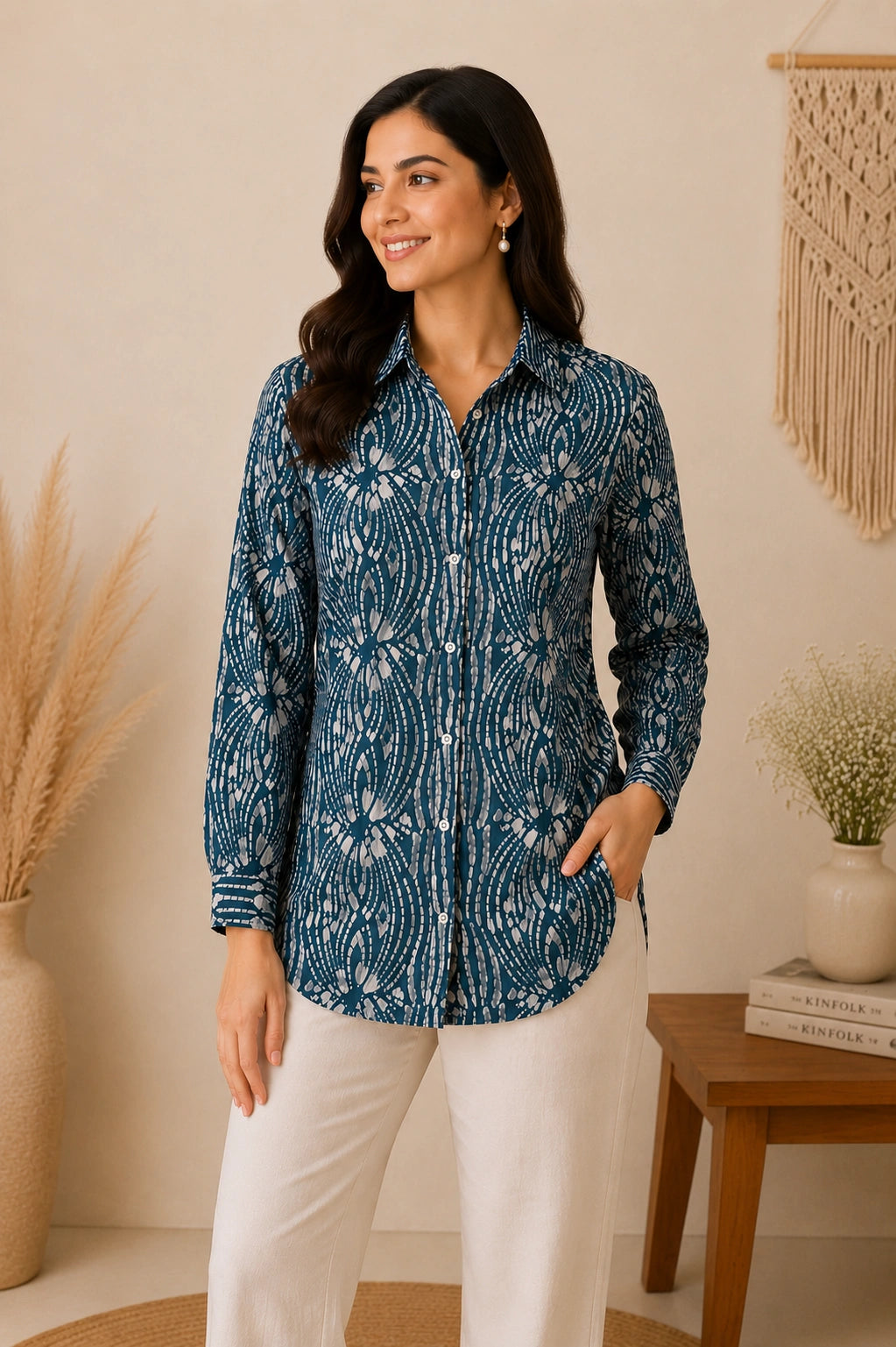 Sky Wave Modal Shirt
