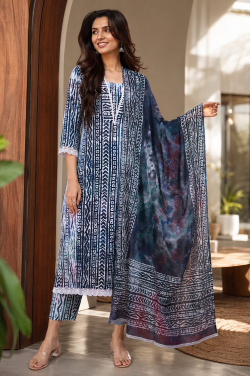 Batik & Tie Dye's Love Child – front view | handcrafted batik ethnic wear for women | Shades of You