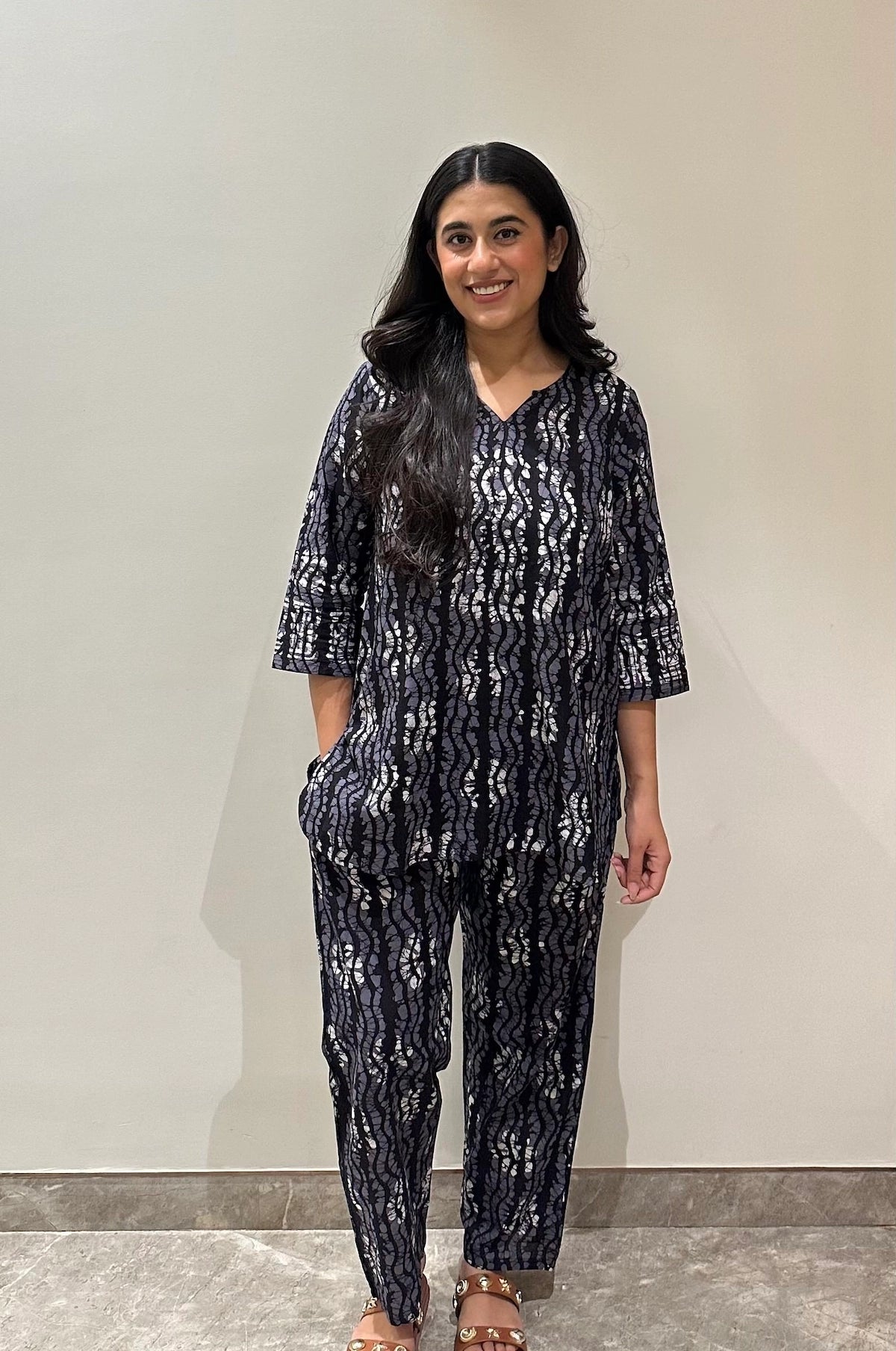Batik Twilight Co-Ord Set - Black