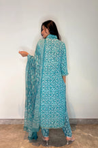 Blue Tide Batik Suit Set