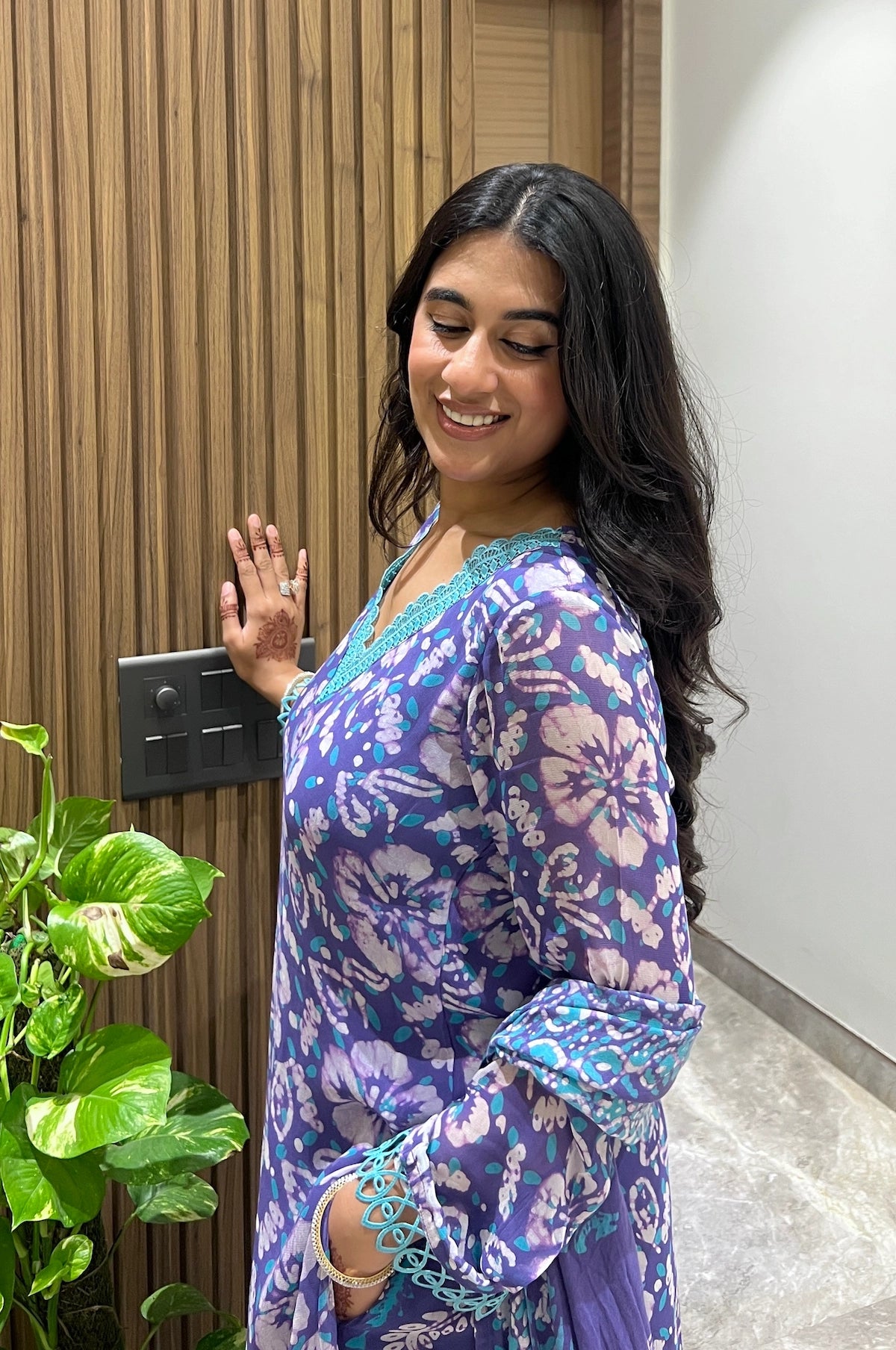 Violet Garden Batik Suit Set