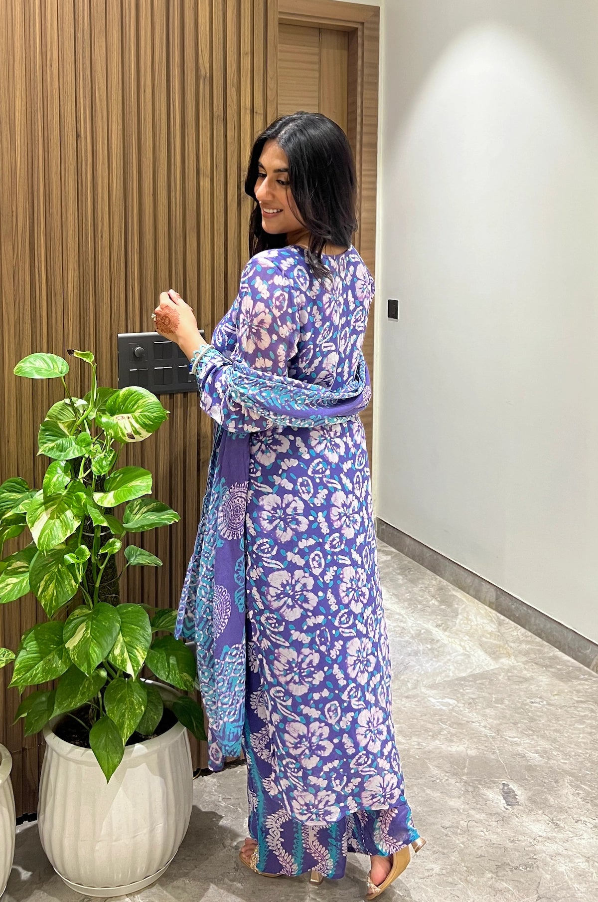 Violet Garden Batik Suit Set