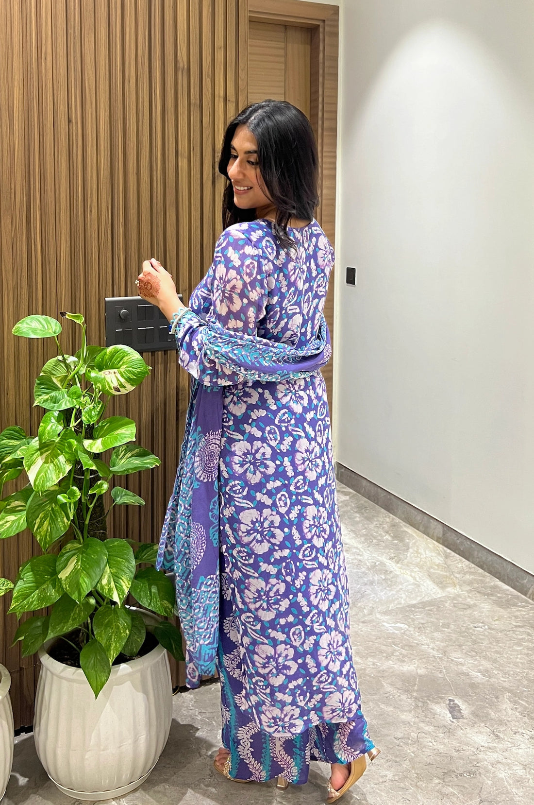 Violet Garden Batik Suit Set