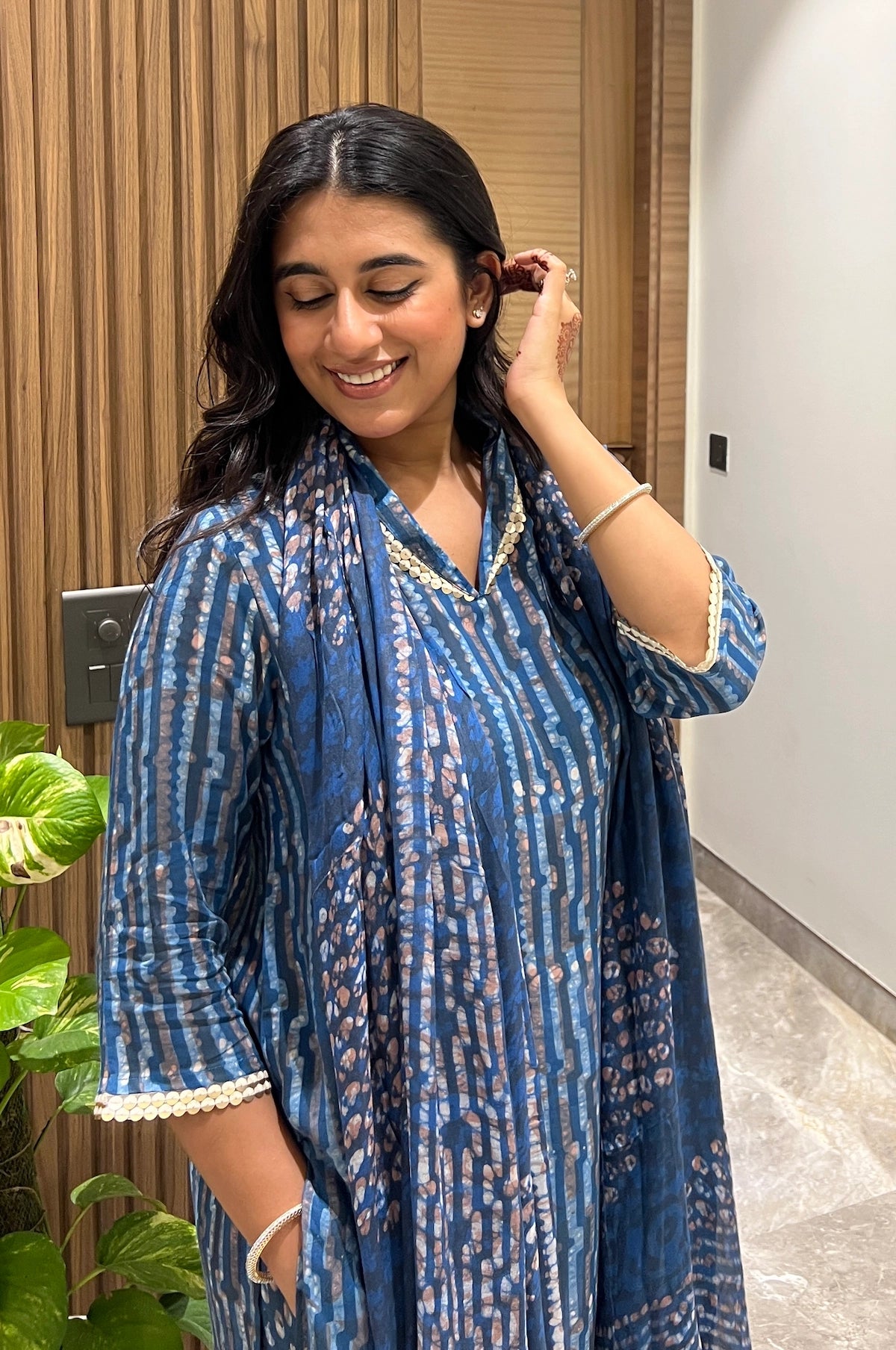 Turquoise Tide Batik Suit Set