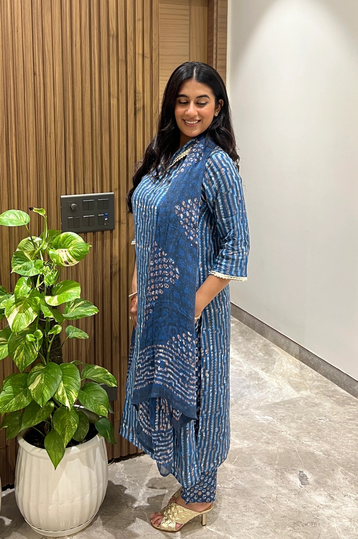 Turquoise Tide Batik Suit Set