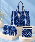 Blue Shibori Check Everyday Set