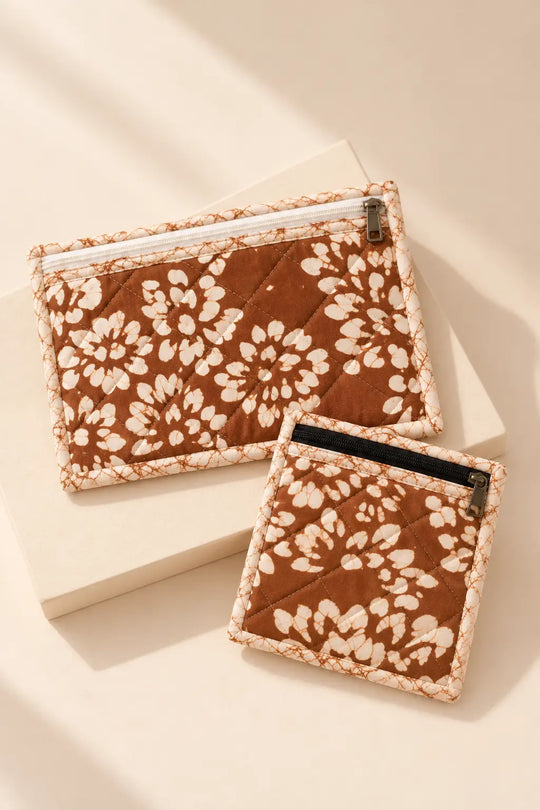 Brown White Floral Little Gift
