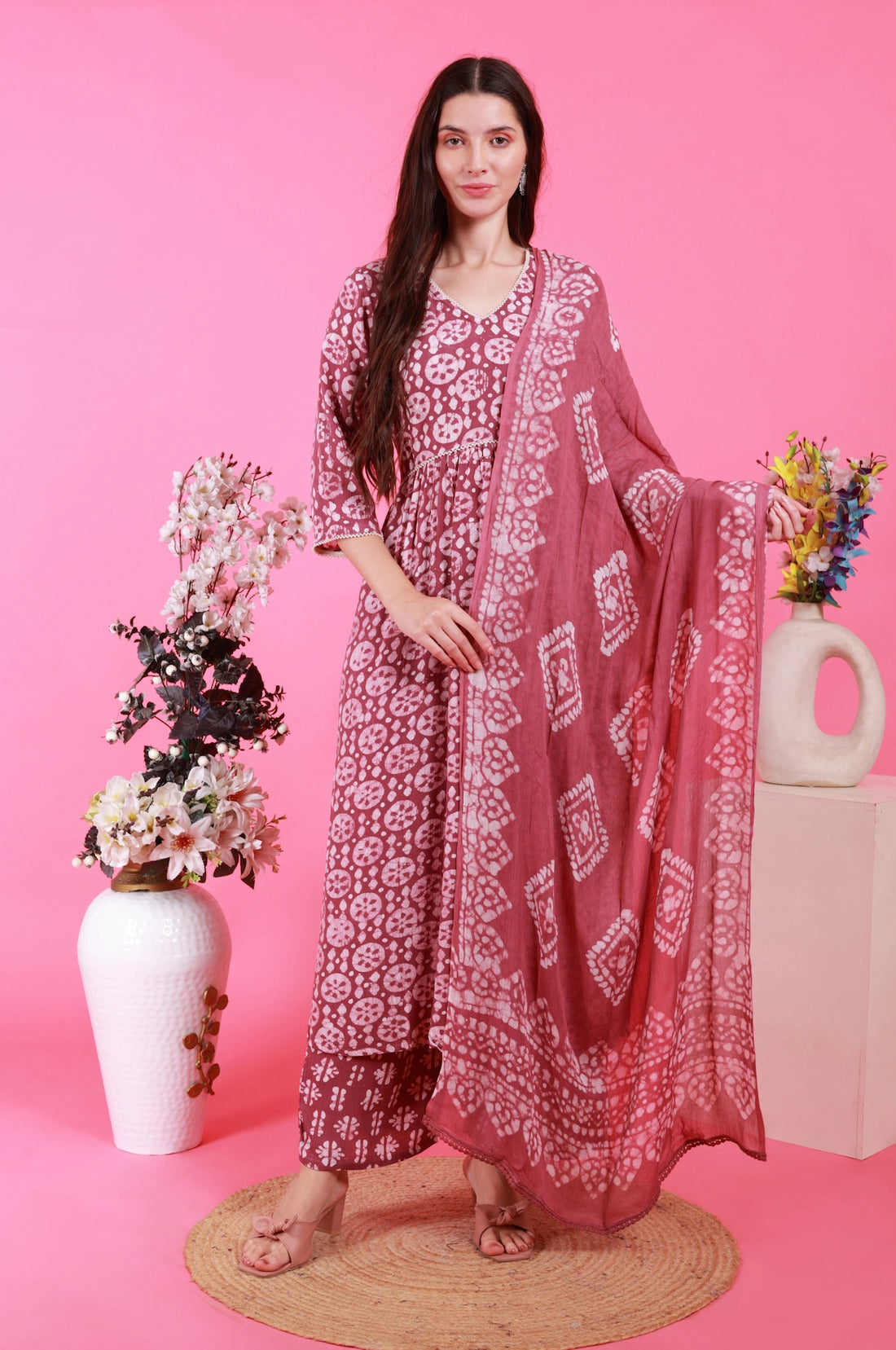 Crushed Batik in Alia’s Anarkali Suit