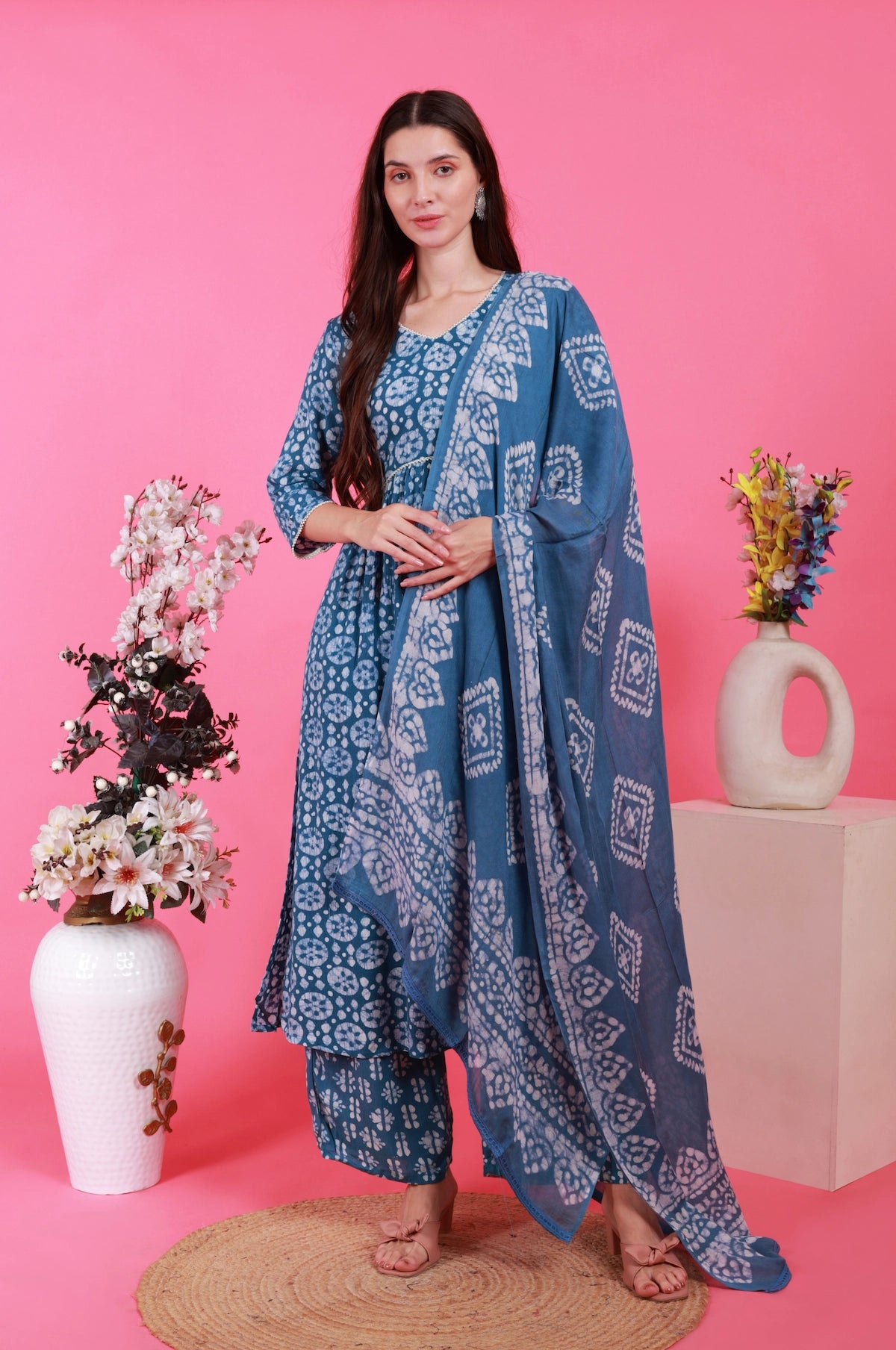 Crushed Batik in Alia’s Anarkali Suit