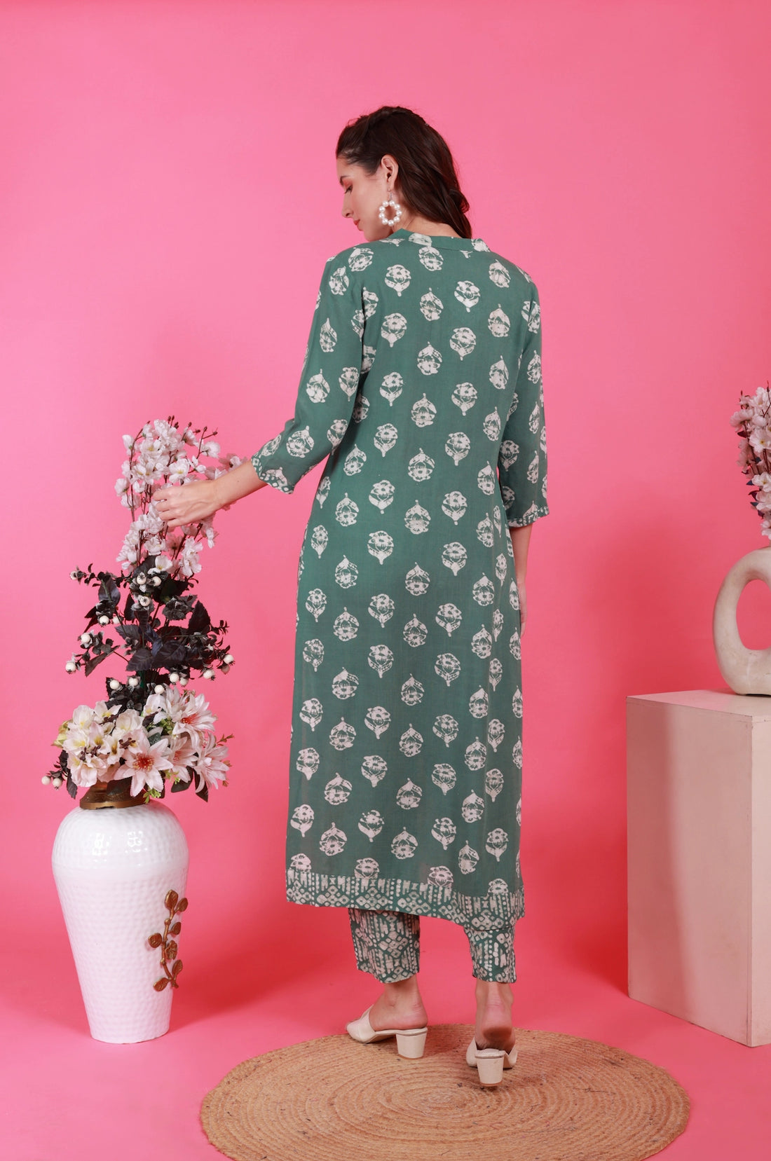 Batik Olive Bloom Set