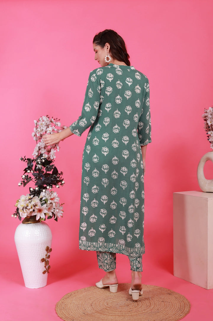 Batik Olive Bloom Set