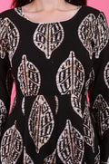 Petal Anarkali Set in Batik - Black – styled look | handcrafted batik ethnic wear for women | Shades of You