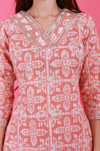 Batik Gota Lurex Suit Set - Rose