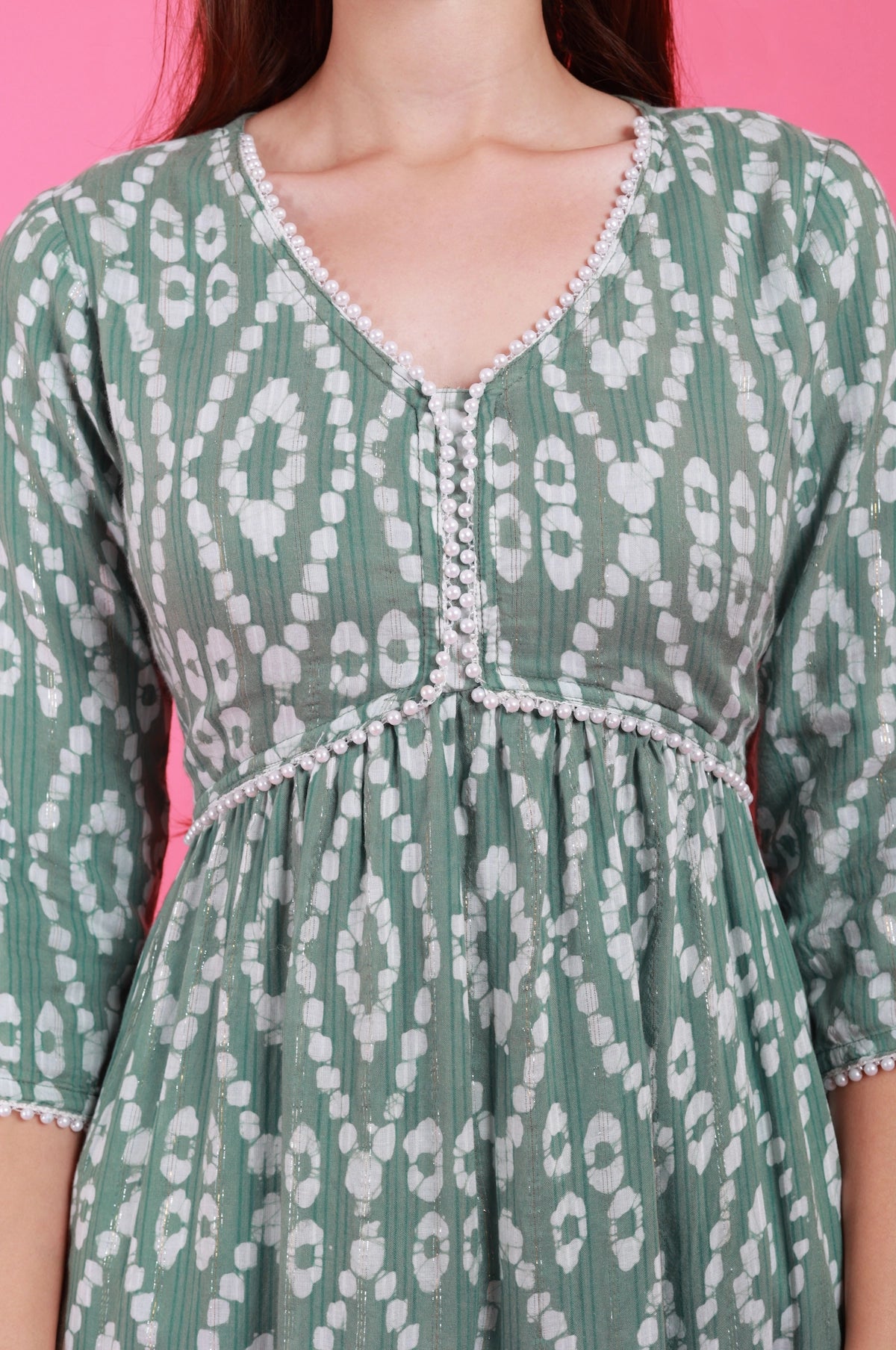 Batik in Alia’s Anarkali Suit - Olive