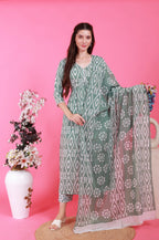Batik in Alia’s Anarkali Suit - Olive