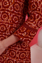 Noorban Batik Suit Set Maroon