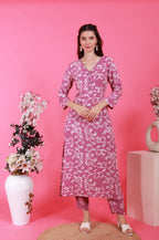 Batik Suit in Fog Lavendar