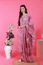Batik Suit in Fog Lavendar