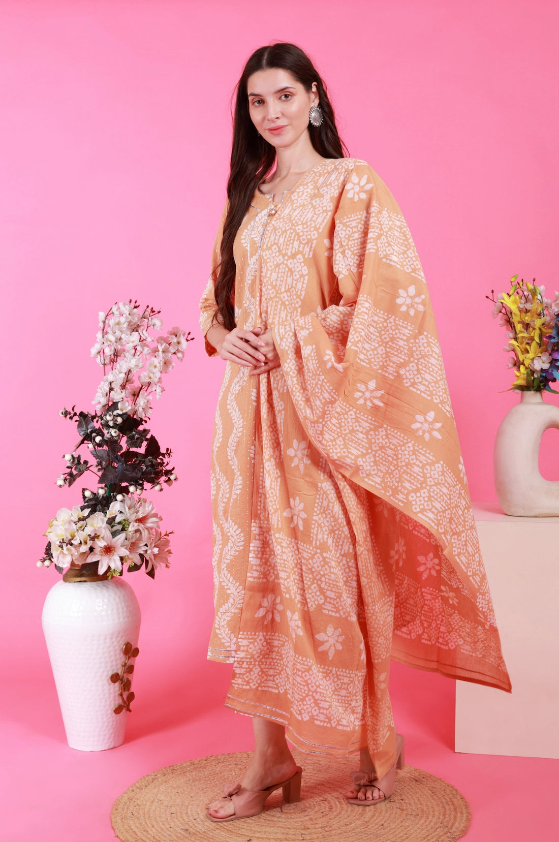 Batik Suit Set in A Dessert